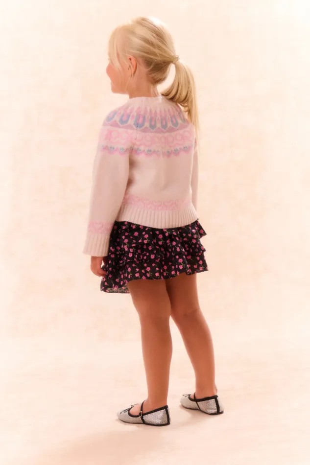 Kids LoveShackFancy Girls Girls Albine Wool Pullover Confetti Cake
