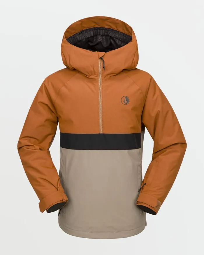 Kids Sluff Insulated Pullover 8211 Caramel Kids Volcom Jackets
