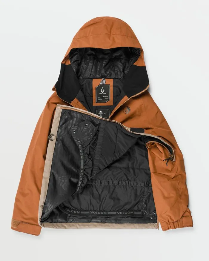 Kids Sluff Insulated Pullover 8211 Caramel Kids Volcom Jackets