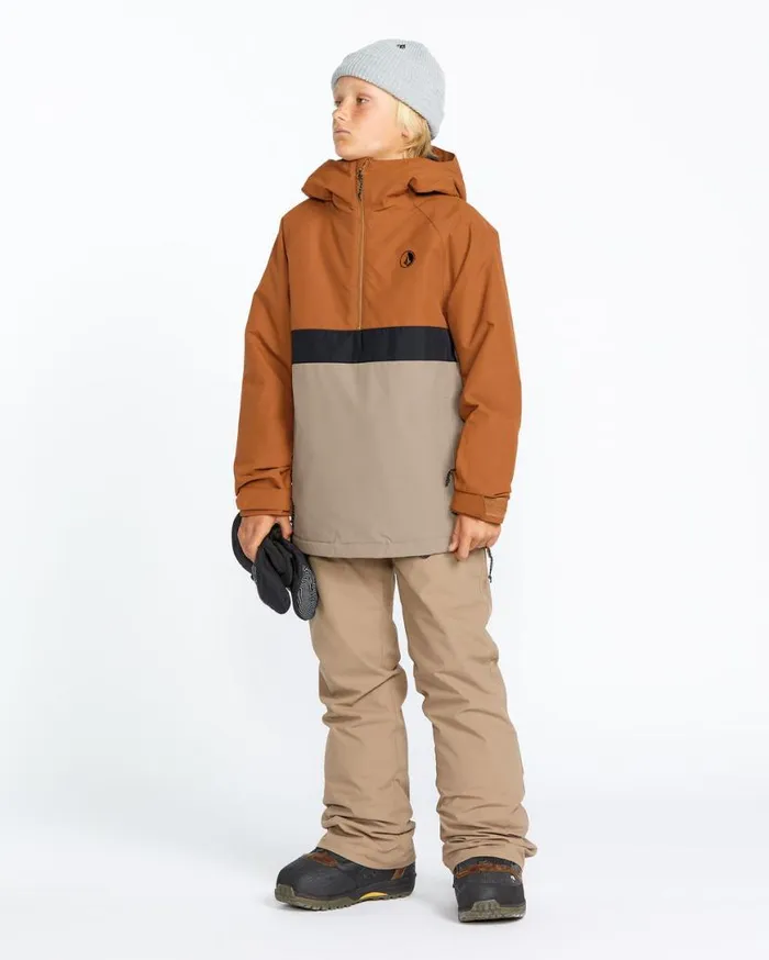 Kids Sluff Insulated Pullover 8211 Caramel Kids Volcom Jackets