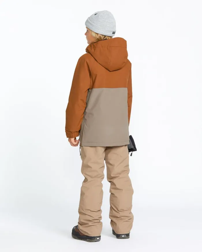 Kids Sluff Insulated Pullover 8211 Caramel Kids Volcom Jackets