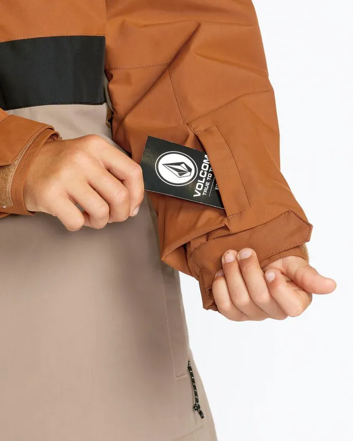 Kids Sluff Insulated Pullover 8211 Caramel Kids Volcom Jackets