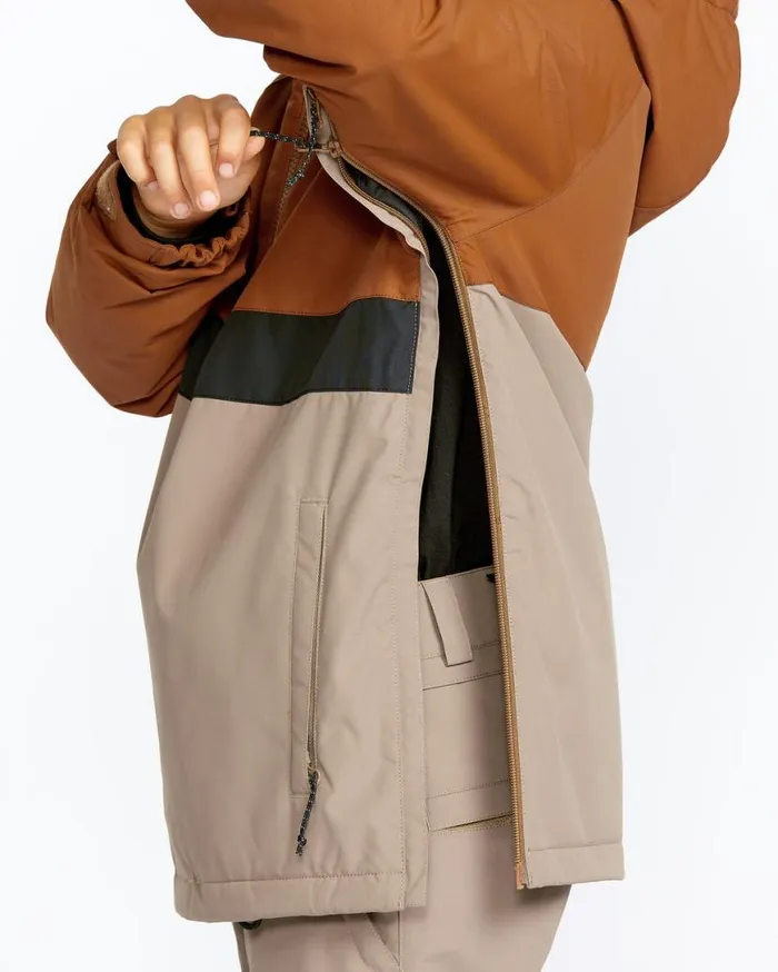 Kids Sluff Insulated Pullover 8211 Caramel Kids Volcom Jackets