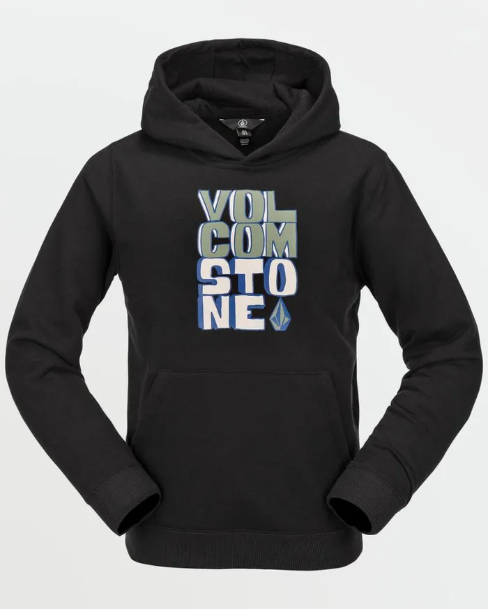 Kids Youth Essential Hoodie 8211 Black Kids Volcom Layering