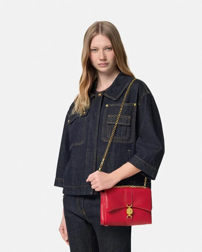 Kleio Shoulder Bag Red Women Versace Shoulder and Crossbody