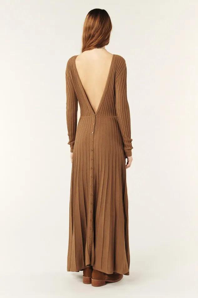 Knit Midaxi Dress Jazia Gray Women Baandsh Dresses