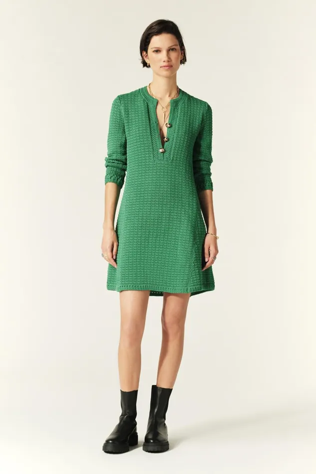 Knit Mini Dress Gysele OffWhite Women Baandsh Dresses