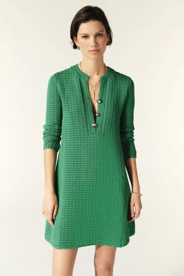 Knit Mini Dress Gysele OffWhite Women Baandsh Dresses
