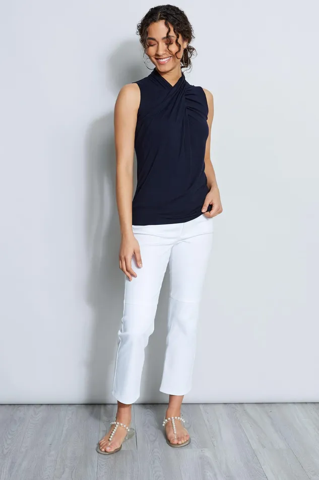 Knits and Sweaters Women Elie Tahari Sleeveless Mock Twist Knit STARGAZER