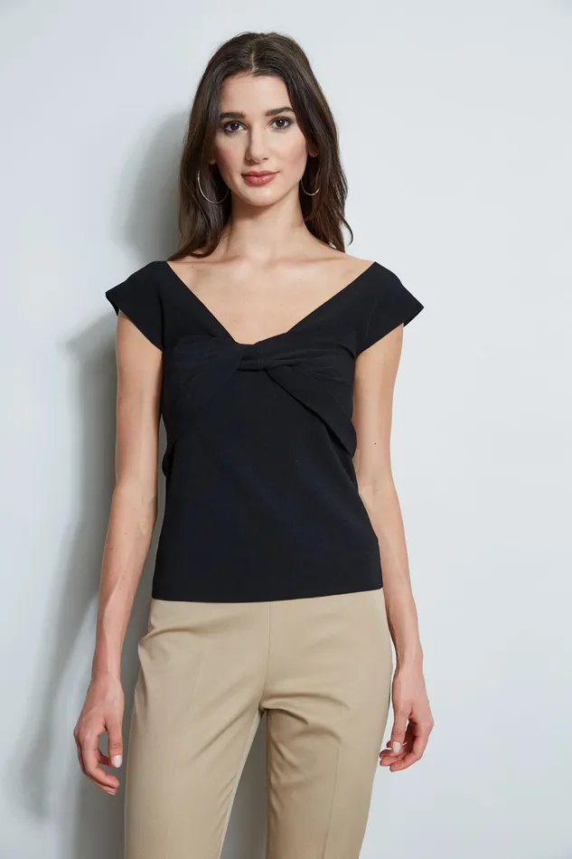 Knits and Sweaters Women Elie Tahari Twist Front Sweater NOIR