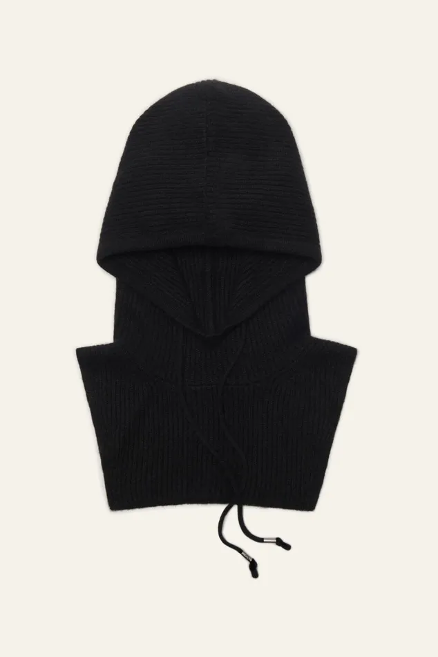 Knitted Hood Cadetto Brown Women Baandsh Scarves and Beanies