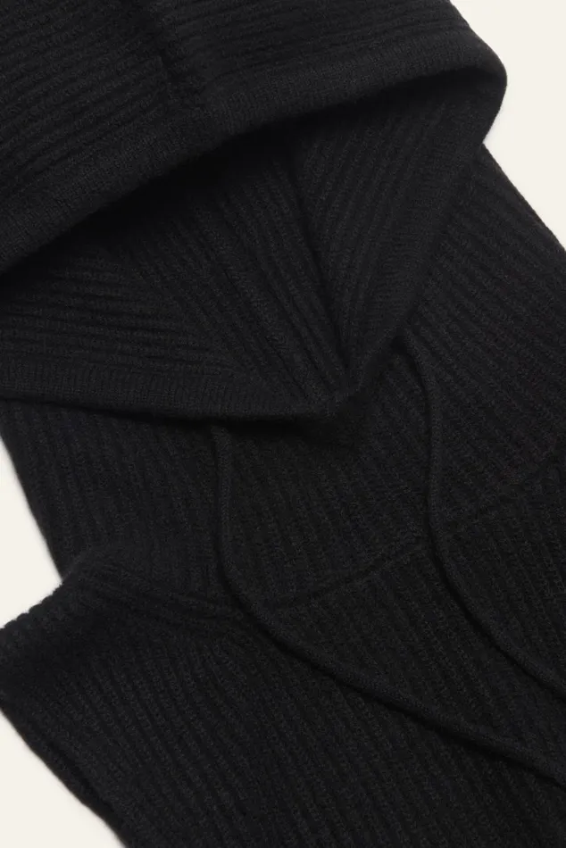 Knitted Hood Cadetto Brown Women Baandsh Scarves and Beanies