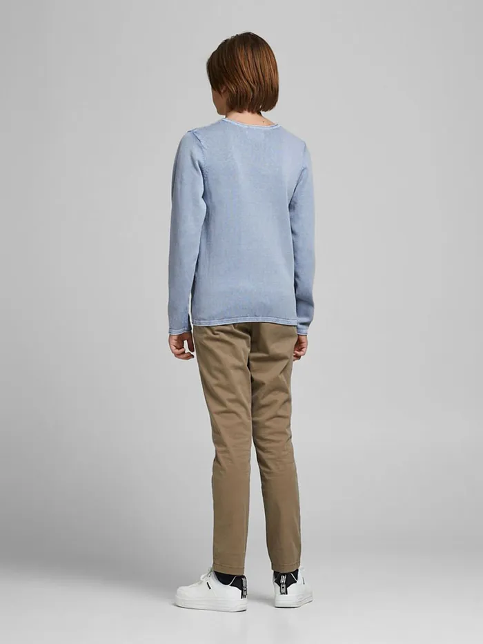 Knitwear JACK and JONES Junior BOYS TEXTURED KNITTED PULLOVER Blue Faded Denim Gift 4 You