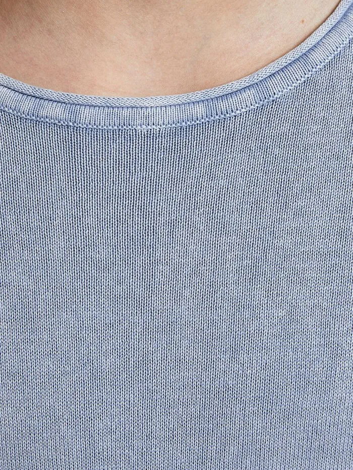 Knitwear JACK and JONES Junior BOYS TEXTURED KNITTED PULLOVER Blue Faded Denim Gift 4 You