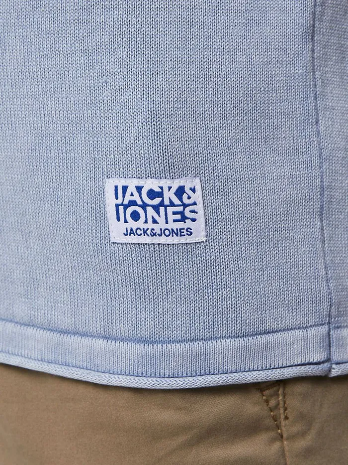 Knitwear JACK and JONES Junior BOYS TEXTURED KNITTED PULLOVER Blue Faded Denim Gift 4 You