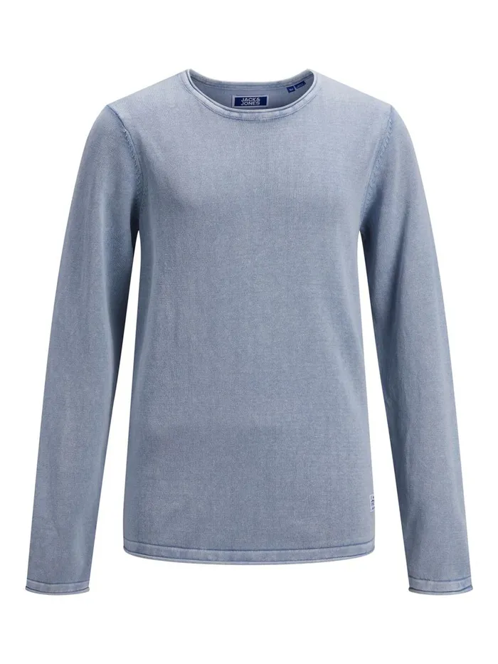 Knitwear JACK and JONES Junior BOYS TEXTURED KNITTED PULLOVER Blue Faded Denim Gift 4 You