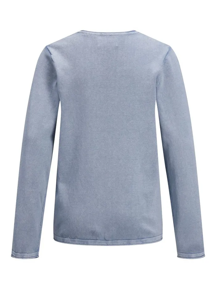 Knitwear JACK and JONES Junior BOYS TEXTURED KNITTED PULLOVER Blue Faded Denim Gift 4 You