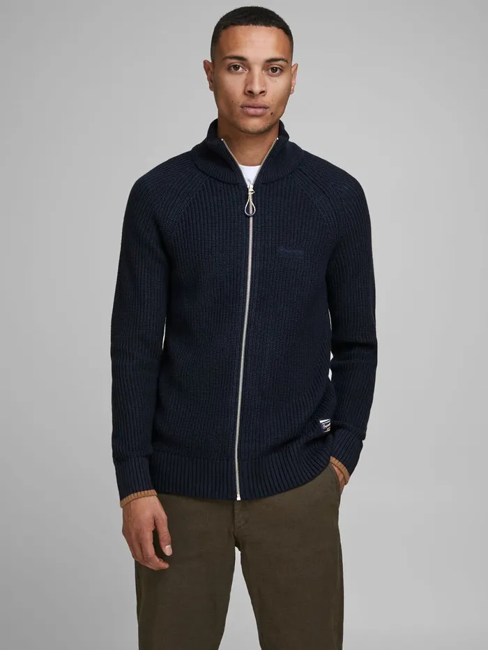Knitwear JACK and JONES Mens COTTON BLEND KNITTED JUMPER Blue Sky Captain Popular Knitwear JACK and JONES Mens COTTON BLEND KNITTED JUMPER Blue Sky Captain Popular