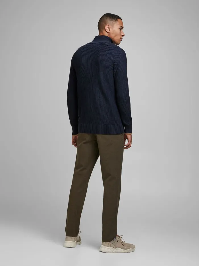 Knitwear JACK and JONES Mens COTTON BLEND KNITTED JUMPER Blue Sky Captain Popular