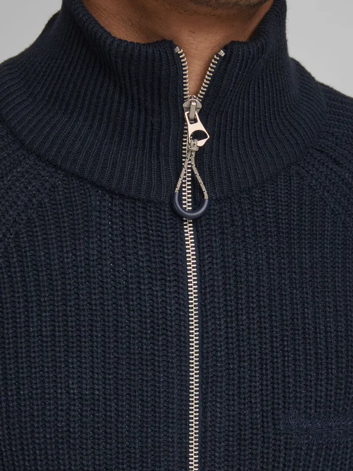 Knitwear JACK and JONES Mens COTTON BLEND KNITTED JUMPER Blue Sky Captain Popular