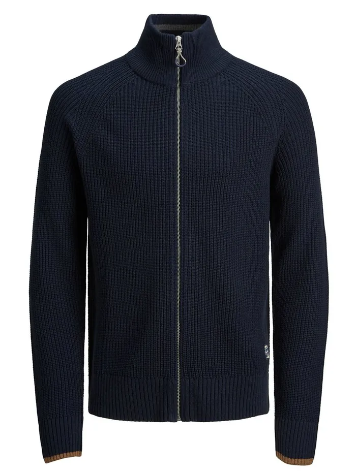 Knitwear JACK and JONES Mens COTTON BLEND KNITTED JUMPER Blue Sky Captain Popular