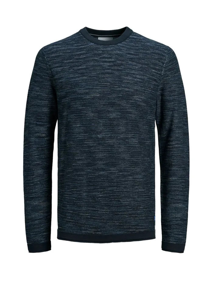 Knitwear JACK and JONES Mens KNITTED PLUS SIZE PULLOVER Blue Sky Captain Gift for Friend Knitwear JACK and JONES Mens KNITTED PLUS SIZE PULLOVER Blue Sky Captain Gift for Friend