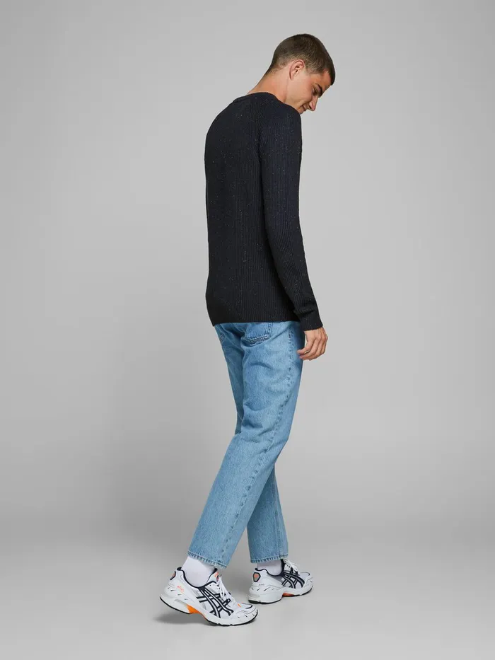 Knitwear JACK and JONES Mens TEXTURED KNITTED PULLOVER Blue Sky Captain Gift 4 You