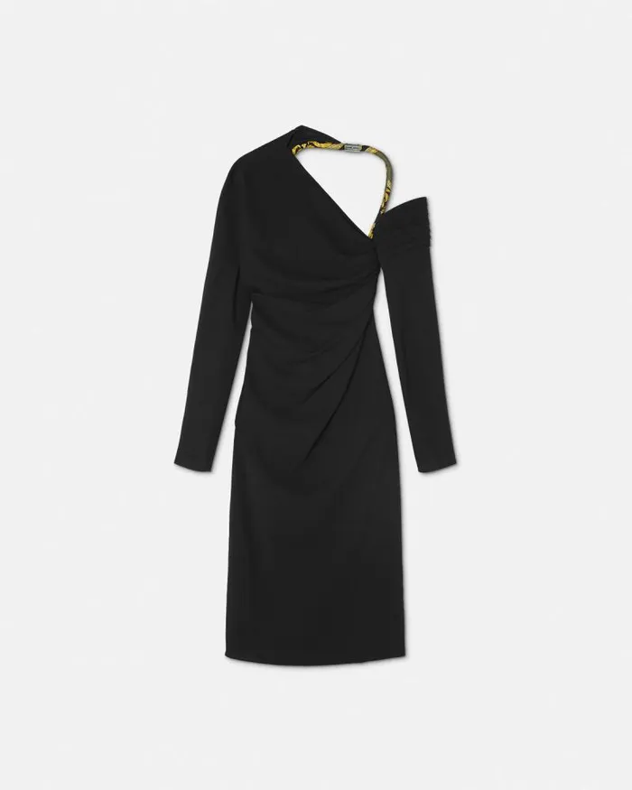 La Coupe Des Dieux Midi Dress Black Women Versace Dresses