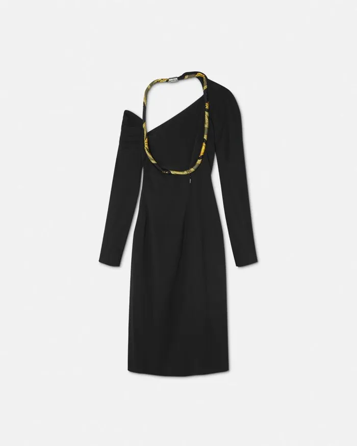 La Coupe Des Dieux Midi Dress Black Women Versace Dresses