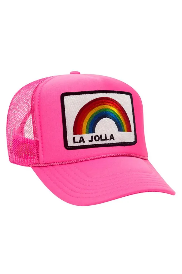 La Jolla Rainbow Vintage Trucker Hat WomenMen Aviator Nation Trucker Hats