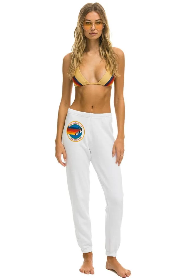 La Jolla Sweatpants 8211 White Women Aviator Nation Sweatpants