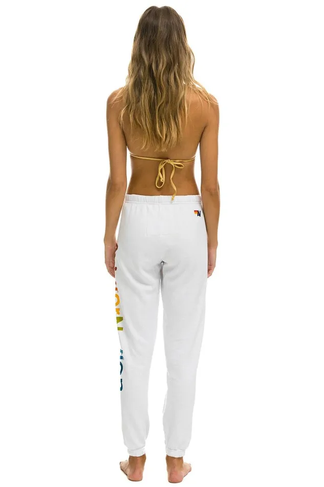 La Jolla Sweatpants 8211 White Women Aviator Nation Sweatpants