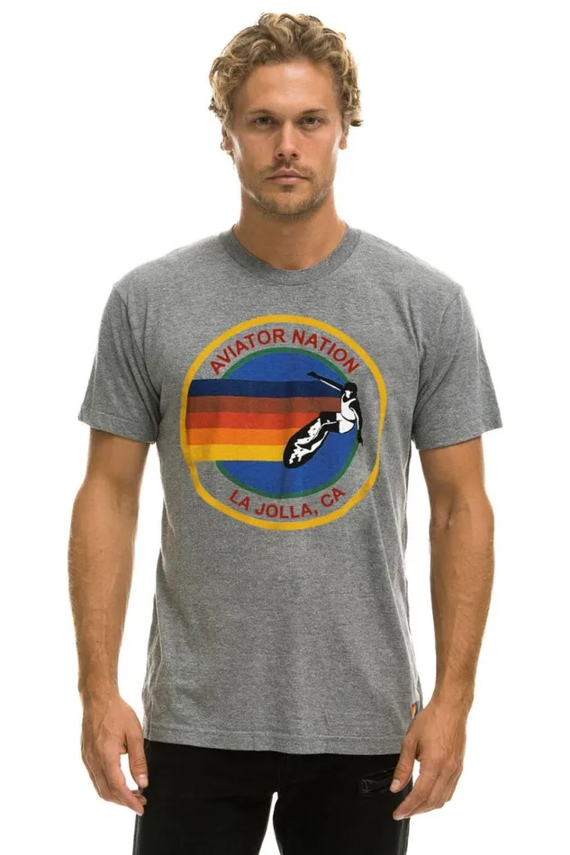 La Jolla Tee 8211 Heather Grey WomenMen Aviator Nation Tees