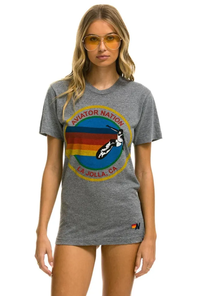 La Jolla Tee 8211 Heather Grey WomenMen Aviator Nation Tees