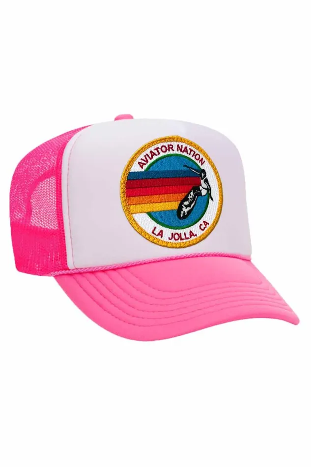 La Jolla Trucker Hat WomenMen Aviator Nation Trucker Hats