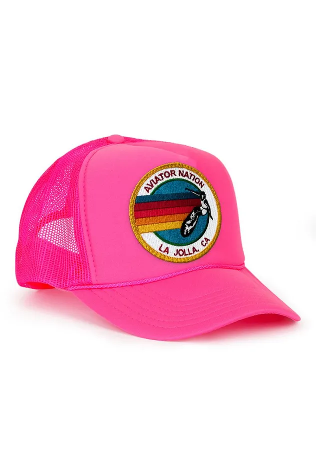La Jolla Trucker Hat WomenMen Aviator Nation Trucker Hats