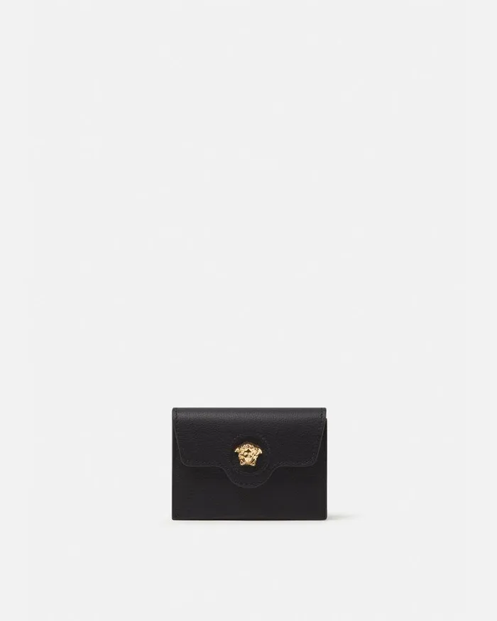 La Medusa Card Holder Black Women Versace Wallets