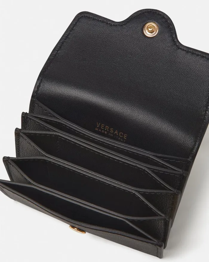 La Medusa Card Holder Black Women Versace Wallets
