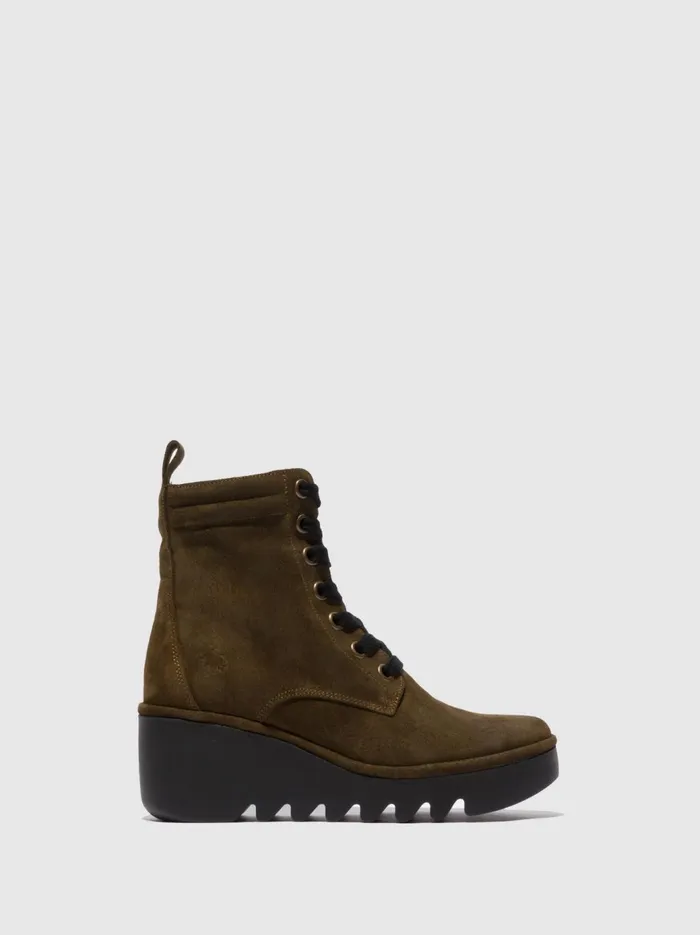 Laceup Ankle Boots BIAZ329FLY OILSUEDE SLUDGE Women Fly London Ankle Boots