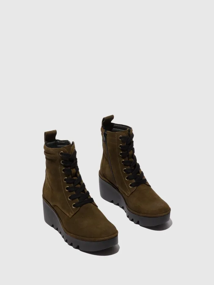 Laceup Ankle Boots BIAZ329FLY OILSUEDE SLUDGE Women Fly London Ankle Boots