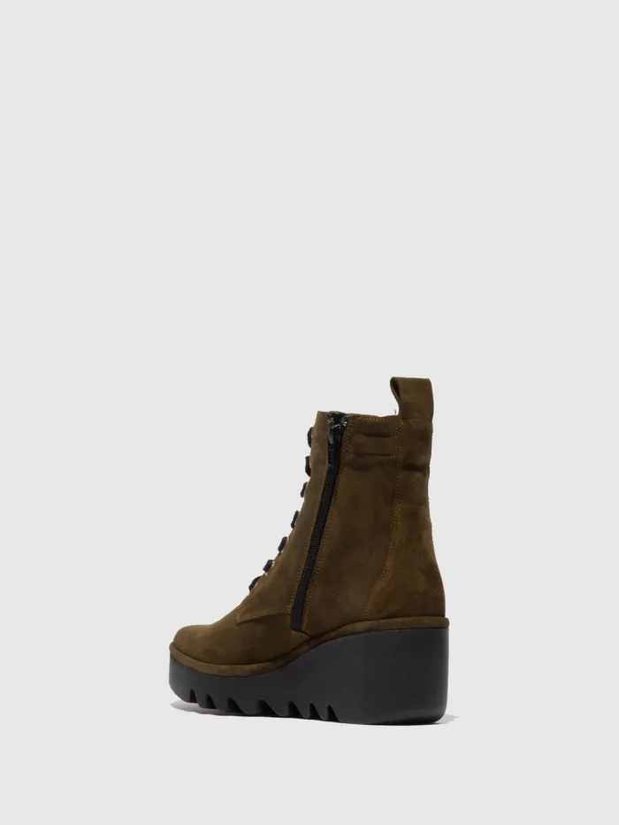 Laceup Ankle Boots BIAZ329FLY OILSUEDE SLUDGE Women Fly London Ankle Boots