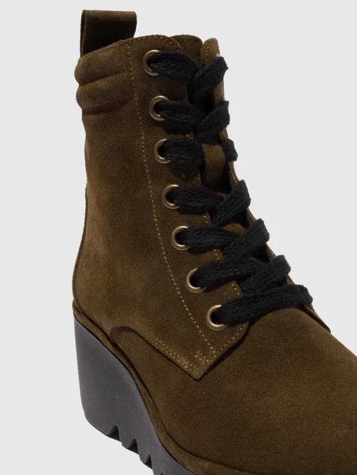 Laceup Ankle Boots BIAZ329FLY OILSUEDE SLUDGE Women Fly London Ankle Boots