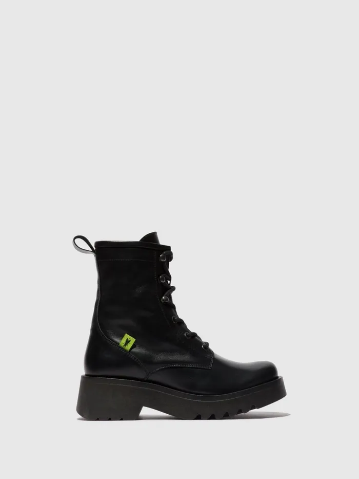 Laceup Ankle Boots METH903FLY BLACK Women Fly London Ankle Boots