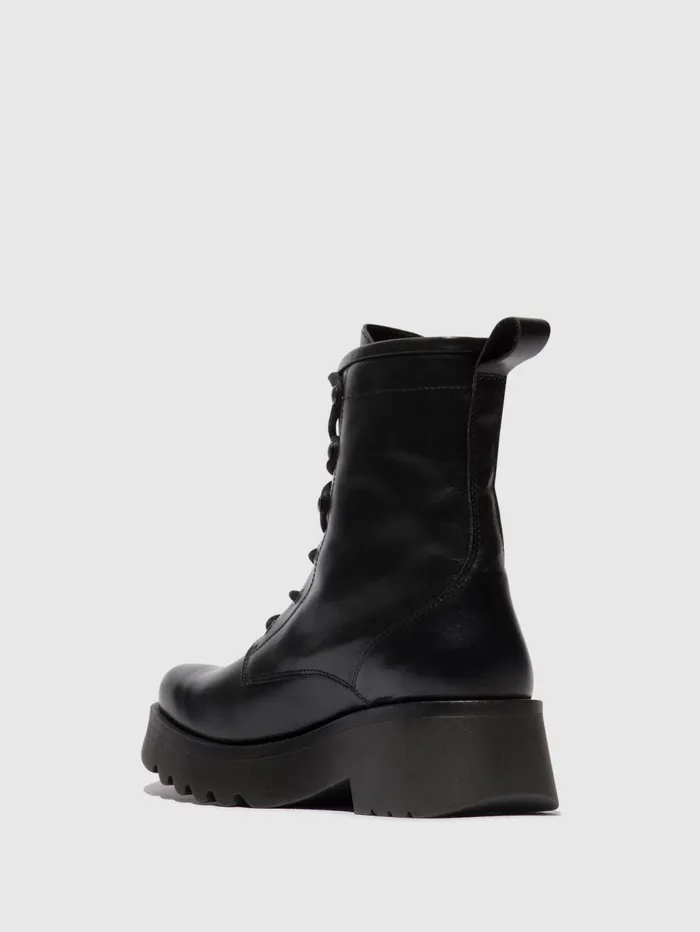 Laceup Ankle Boots METH903FLY BLACK Women Fly London Ankle Boots