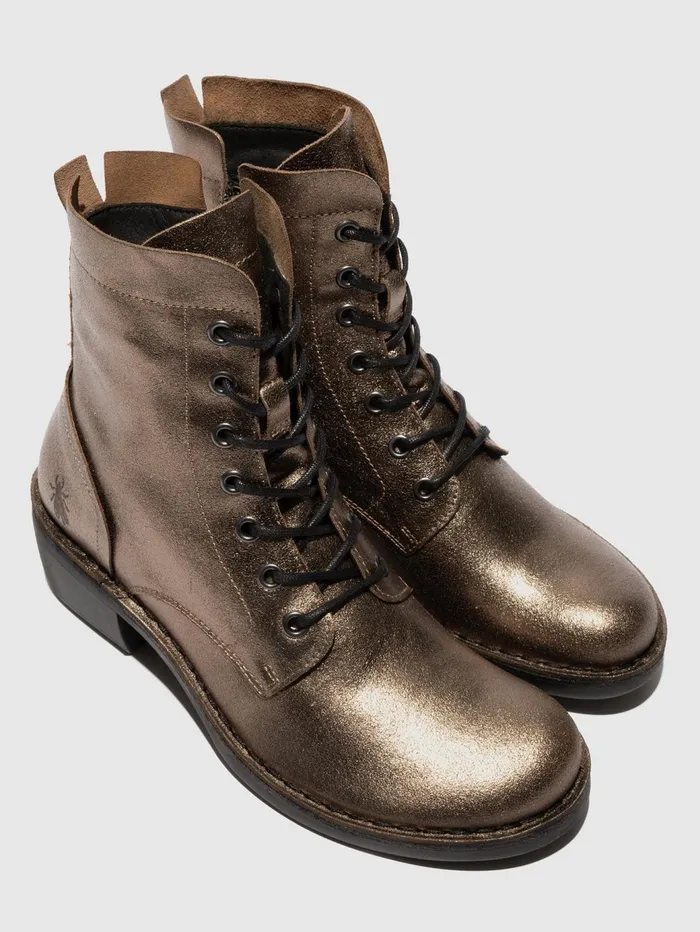 Laceup Ankle Boots MILU044FLY DARK GOLD Women Fly London Ankle Boots