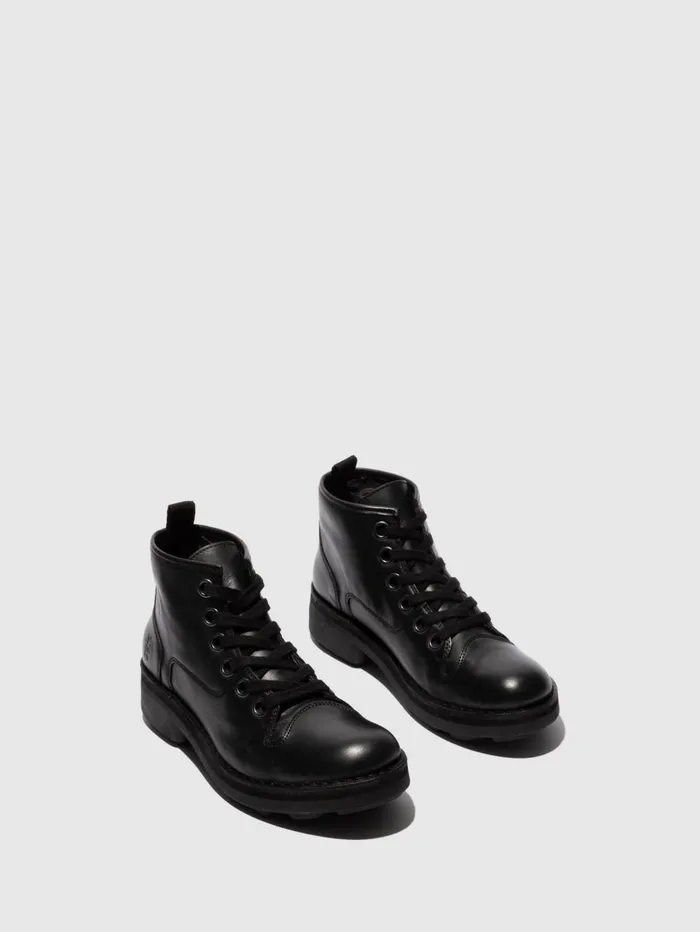 Laceup Ankle Boots NUXE138FLY BLACK Men Fly London Ankle Boots