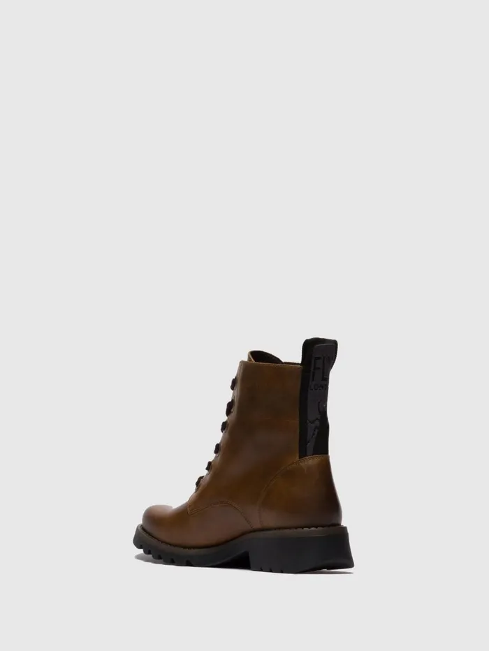 Laceup Ankle Boots RAGI539FLY RUG CAMEL Women Fly London Ankle Boots