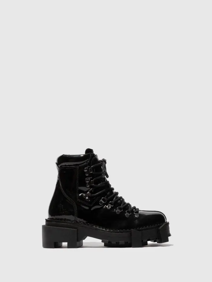Laceup Ankle Boots SPARK719FLY BLACK Men Fly London Ankle Boots