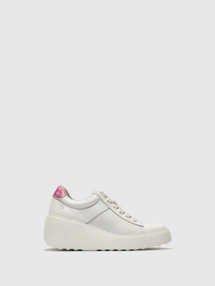Laceup Trainers DELF580FLY WHITEPINK Women Fly London Trainers
