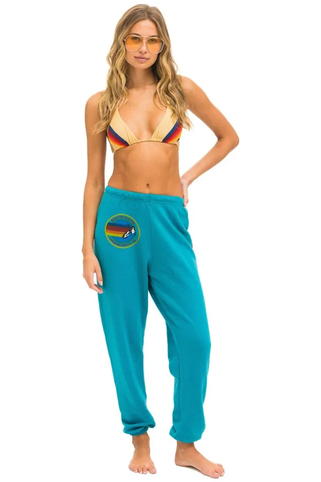 Laguna Beach Sweatpants 8211 Teal Women Aviator Nation Sweatpants
